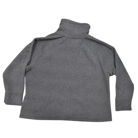 Calvin Klein Gray Basic Jacket 3X Plus Polyester Preowned Performance Fleece Zip - Picture 2 of 8